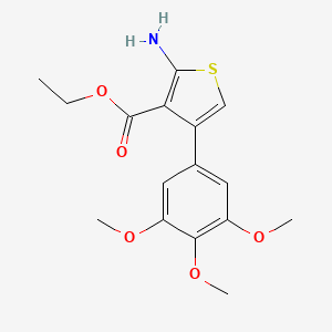 molecular formula C16H19NO5S B8803149 Ethyl 2-amino-4-(3,4,5-trimethoxyphenyl)-3-thiophenecarboxylate CAS No. 35978-32-6