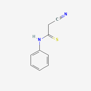 molecular formula C9H8N2S B8803167 2-cyano-N-phenylethanethioamide CAS No. 53744-76-6