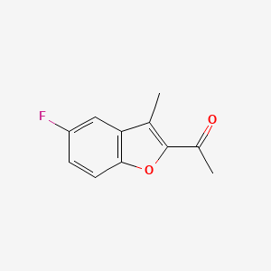 molecular formula C11H9FO2 B8803228 1-(5-Fluoro-3-methyl-1-benzofuran-2-yl)ethan-1-one CAS No. 56397-39-8
