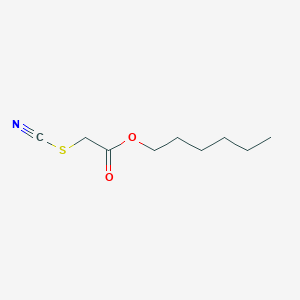 molecular formula C9H15NO2S B088033 hexyl 2-thiocyanatoacetate CAS No. 13287-48-4