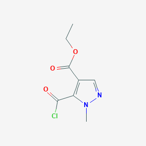 molecular formula C8H9ClN2O3 B8803371 Ethyl 5-(chlorocarbonyl)-1-methyl-1H-pyrazole-4-carboxylate CAS No. 81303-67-5
