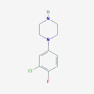 molecular formula C10H12ClFN2 B8803412 1-(3-Chloro-4-fluorophenyl)piperazine 
