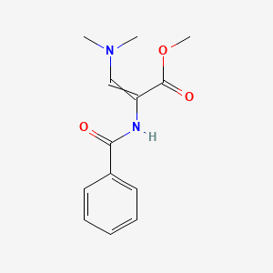 molecular formula C13H16N2O3 B8803418 Methyl 2-benzoylamino-3-dimethylaminoacrylate 