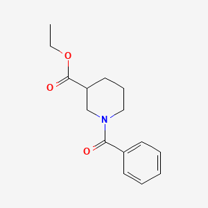 molecular formula C15H19NO3 B8803445 3-Piperidinecarboxylic acid, 1-benzoyl-, ethyl ester CAS No. 116140-20-6