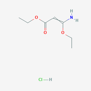 molecular formula C7H14ClNO3 B8803501 Ethyl 3-amino-3-ethoxyacrylate hydrochloride 
