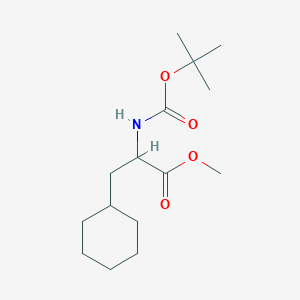 molecular formula C15H27NO4 B8803512 Methyl 2-((tert-butoxycarbonyl)amino)-3-cyclohexylpropanoate 