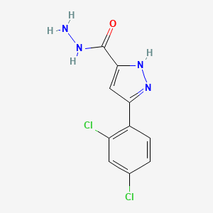3-(2,4-dichlorophenyl)-1H-pyrazole-5-carbohydrazide