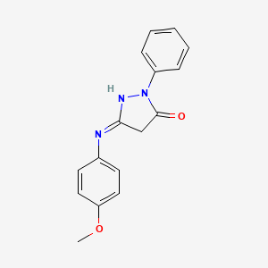 5-[(4-methoxyphenyl)amino]-2-phenyl-2,4-dihydro-3H-pyrazol-3-one
