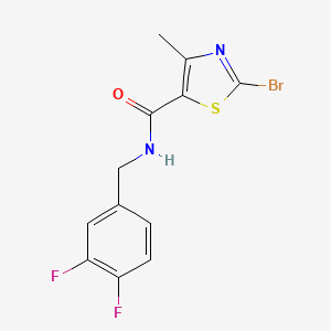 molecular formula C12H9BrF2N2OS B8803605 2-Bromo-N-(3,4-difluorobenzyl)-4-methylthiazole-5-carboxamide 