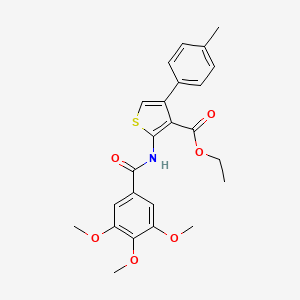 molecular formula C24H25NO6S B8803675 Ethyl 4-(4-methylphenyl)-2-[(3,4,5-trimethoxybenzoyl)amino]thiophene-3-carboxylate 