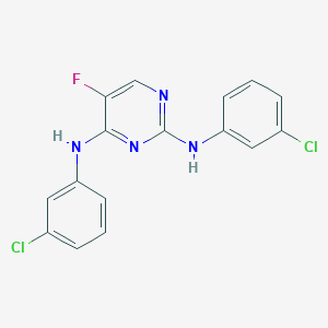 molecular formula C16H11Cl2FN4 B8803728 N2,N4-BIS(3-CHLOROPHENYL)-5-FLUOROPYRIMIDINE-2,4-DIAMINE 