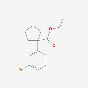 molecular formula C14H17BrO2 B8803832 Ethyl 1-(3-bromophenyl)cyclopentanecarboxylate 