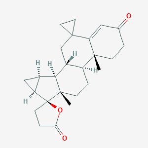 molecular formula C25H32O3 B008804 6,6-Ethylene-15,16-methylene-3-oxo-17-pregn-4-ene-2,17-carbolactone CAS No. 101765-35-9