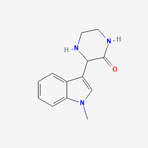 molecular formula C13H15N3O B8804130 3-(1-methyl-1H-indol-3-yl)piperazin-2-one 