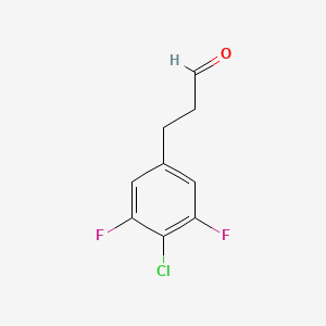molecular formula C9H7ClF2O B8804166 3-(4-Chloro-3,5-difluorophenyl)propanal 