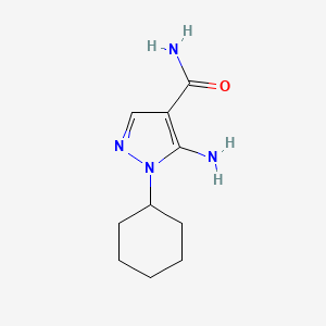 molecular formula C10H16N4O B8804172 5-Amino-1-cyclohexyl-1H-pyrazole-4-carboxamide CAS No. 21254-07-9