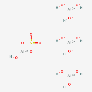molecular formula Al4H10O14S B088042 Tetraaluminium decahydroxide sulphate CAS No. 12428-64-7