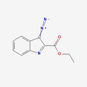 molecular formula C11H9N3O2 B8804201 3H-Indole-2-carboxylic acid, 3-diazo-, ethyl ester CAS No. 89607-68-1