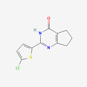 2-(5-chlorothiophen-2-yl)-3H,4H,5H,6H,7H-cyclopenta[d]pyrimidin-4-one