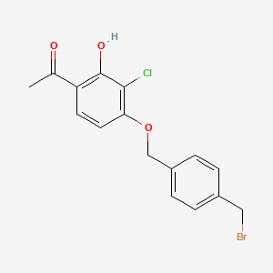 1-(4-((4-(Bromomethyl)benzyl)oxy)-3-chloro-2-hydroxyphenyl)ethanone