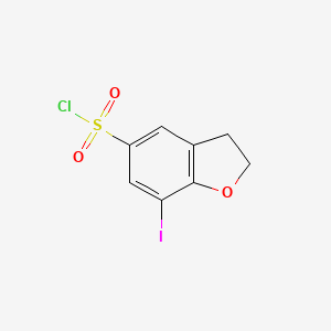 7-Iodo-2,3-dihydro-1-benzofuran-5-sulfonyl chloride
