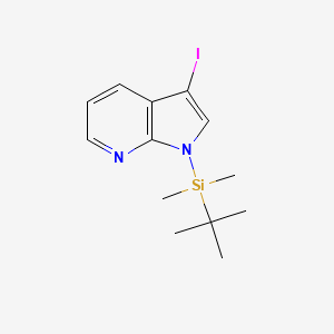 1H-Pyrrolo[2,3-B]pyridine, 1-[(1,1-dimethylethyl)dimethylsilyl]-3-iodo-