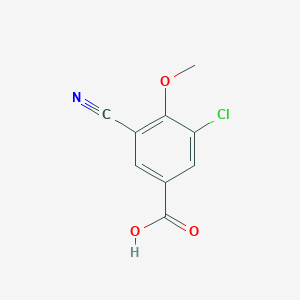 molecular formula C9H6ClNO3 B8804420 3-Chloro-5-cyano-4-methoxybenzoic acid 