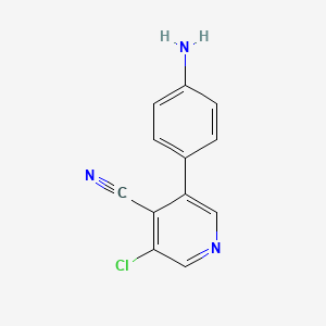 3-(4-Aminophenyl)-5-chloroisonicotinonitrile