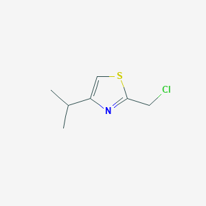 molecular formula C7H10ClNS B8804463 2-(CHLOROMETHYL)-4-ISOPROPYLTHIAZOLE 