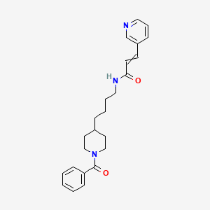 molecular formula C24H29N3O2 B8804472 N-[4-(1-benzoyl-4-piperidinyl)butyl]-3-(3-pyridinyl)-2-propenamide 
