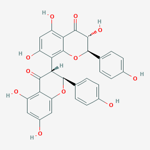 molecular formula C30H22O11 B088045 Garcinia biflavonoid 1 CAS No. 14736-58-4