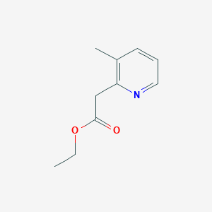 molecular formula C10H13NO2 B8804530 Ethyl 2-(3-methylpyridin-2-YL)acetate 