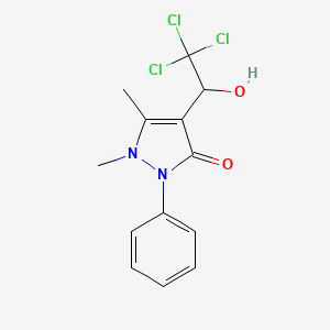 1,5-Dimethyl-2-phenyl-4-(2,2,2-trichloro-1-hydroxyethyl)-1,2-dihydro-3H-pyrazol-3-one