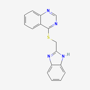 4-[(1H-benzimidazol-2-ylmethyl)thio]quinazoline