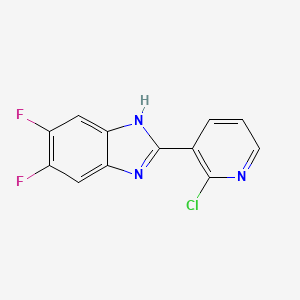 molecular formula C12H6ClF2N3 B8804613 2-(2-Chloropyridin-3-YL)-5,6-difluoro-1H-benzo[D]imidazole 