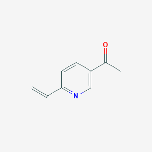 molecular formula C9H9NO B8804621 1-(6-Vinylpyridin-3-YL)ethanone CAS No. 1259929-69-5