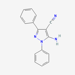 molecular formula C16H12N4 B8804632 5-Amino-1,3-diphenylpyrazole-4-carbonitrile CAS No. 5515-31-1