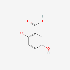 molecular formula C7H5O4- B8804636 2,5-Dihydroxybenzoate CAS No. 490-80-2