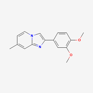 molecular formula C16H16N2O2 B8804646 2-(3,4-Dimethoxyphenyl)-7-methylimidazo[1,2-a]pyridine CAS No. 475992-34-8