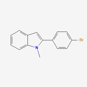 molecular formula C15H12BrN B8804669 2-(4-bromophenyl)-1-methyl-1H-indole CAS No. 61843-42-3