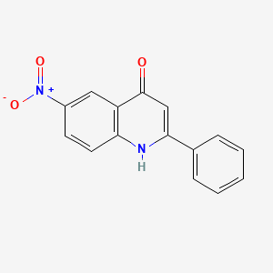 molecular formula C15H10N2O3 B8804715 6-Nitro-2-phenylquinolin-4-ol CAS No. 56983-10-9
