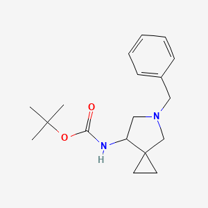 molecular formula C18H26N2O2 B8804760 TERT-BUTYL N-[(7R)-5-BENZYL-5-AZASPIRO[2.4]HEPTAN-7-YL]CARBAMATE CAS No. 129306-13-4