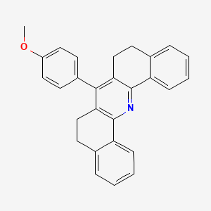 molecular formula C28H23NO B8804779 7-(4-Methoxyphenyl)-5,6,8,9-tetrahydrodibenzo[c,h]acridine CAS No. 57366-69-5