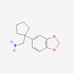 molecular formula C13H17NO2 B8804819 1-(1,3-Benzodioxol-5-yl)cyclopentanemethanamine 