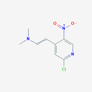 molecular formula C9H10ClN3O2 B8804893 [2-(2-Chloro-5-nitro-pyridin-4-yl)-vinyl]-dimethyl-amine 
