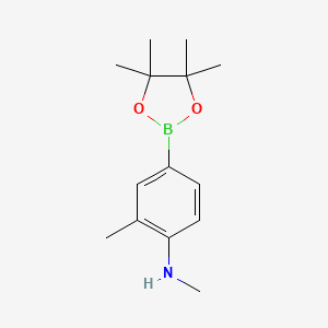 molecular formula C14H22BNO2 B8804904 N,2-Dimethyl-4-(tetramethyl-1,3,2-dioxaborolan-2-yl)aniline 