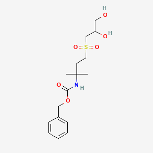 molecular formula C16H25NO6S B8804941 Benzyl (4-((2,3-dihydroxypropyl)sulfonyl)-2-methylbutan-2-yl)carbamate 