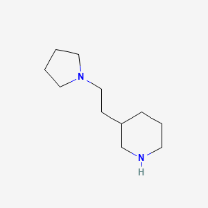molecular formula C11H22N2 B8804971 3-(2-(Pyrrolidin-1-yl)ethyl)piperidine 