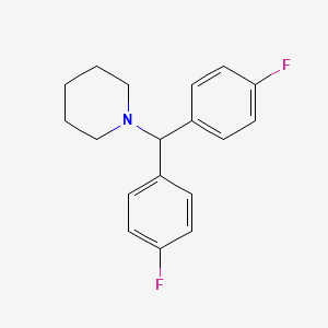 molecular formula C18H19F2N B8805041 1-[Bis(4-fluorophenyl)methyl]piperidine CAS No. 252644-60-3