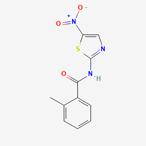 molecular formula C11H9N3O3S B8805130 2-methyl-N-(5-nitro-1,3-thiazol-2-yl)benzamide 